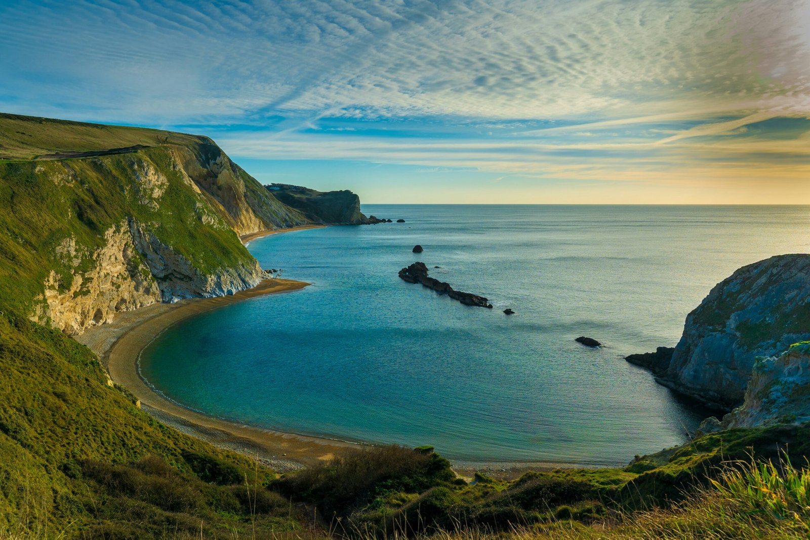 Man O' War Beach in Lulworth, Dorset