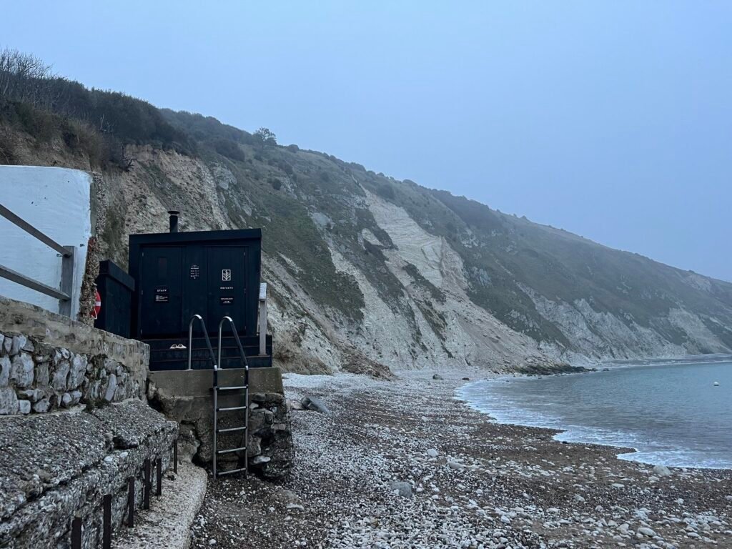 Lulworth Cove Sauna Dorset. Saltwater Saunas on the cove