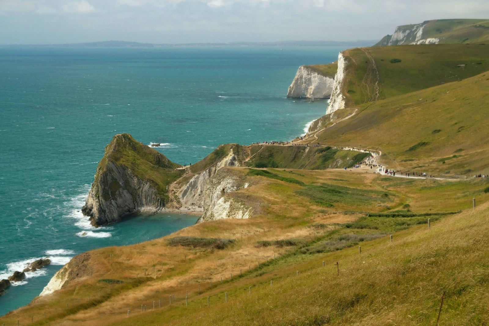 The footpath to walk from Lulworth Cove to Durdle Door in Lulworth